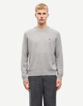 Samsøe Samsøe Men Sweaters & hoodies Sapatrik Sweater Grey Melange M24900016-Grey mel.