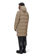 Rains 15130-133 Beige Alta Longer Puffer Jacket Beige Men Women  Outerwear Outerwear Winter jackets and coats Winter coats and jackets
