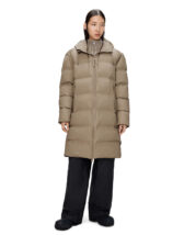 Rains 15130-133 Beige Alta Longer Puffer Jacket Beige Talvemantel Meeste riided Naised Ülerõivad  Talvejoped ja mantlid