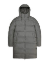 Rains 15130-13 Grey Alta Longer Puffer Jacket Grey Men Women  Outerwear Outerwear Winter jackets and coats Winter coats and jackets