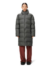 Rains 15130-13 Grey Alta Longer Puffer Jacket Grey Men Women  Outerwear Outerwear Winter jackets and coats Winter coats and jackets