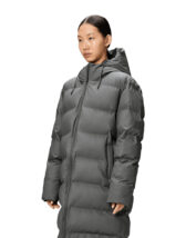 Rains 15130-13 Grey Alta Longer Puffer Jacket Grey Men Women  Outerwear Outerwear Winter jackets and coats Winter coats and jackets