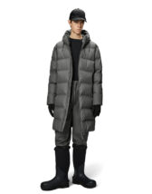 Rains 15130-13 Grey Alta Longer Puffer Jacket Grey Talvemantel Meeste riided Naised Ülerõivad  Talvejoped ja mantlid