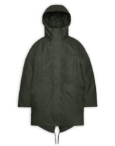 Rains Nome Long Parka Green Winter Jacket Green Winter Coat