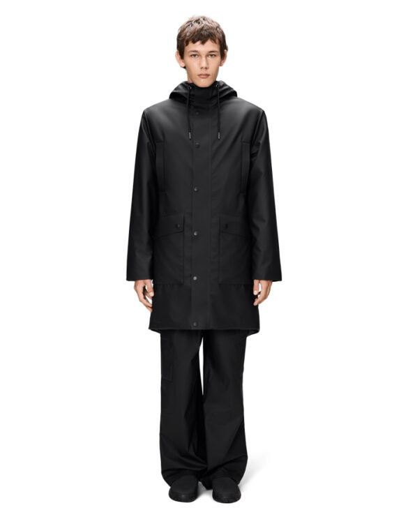 Rains 21460-01 Black Nome Long Parka Black Men Womens  Outerwear Outerwear Winter jackets and coats Winter coats and jackets