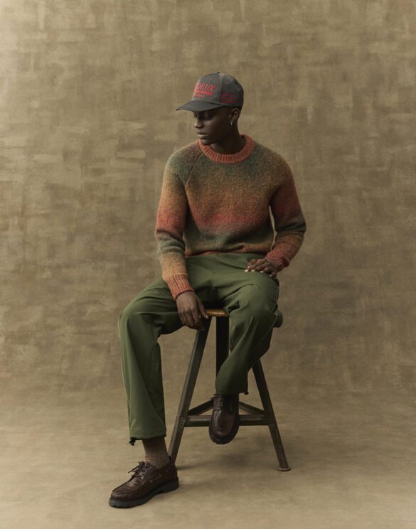 Les Deux 1000998-DARK CLAY ORANGE Brad Gradient Kootud Kampsun Dark Clay Orange Meeste riided Kampsunid ja pusad