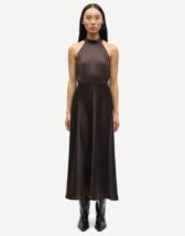 Samsøe Samsøe F20500071-BLACK COFFEE } Rheo Dress Black Coffee Women Dresses