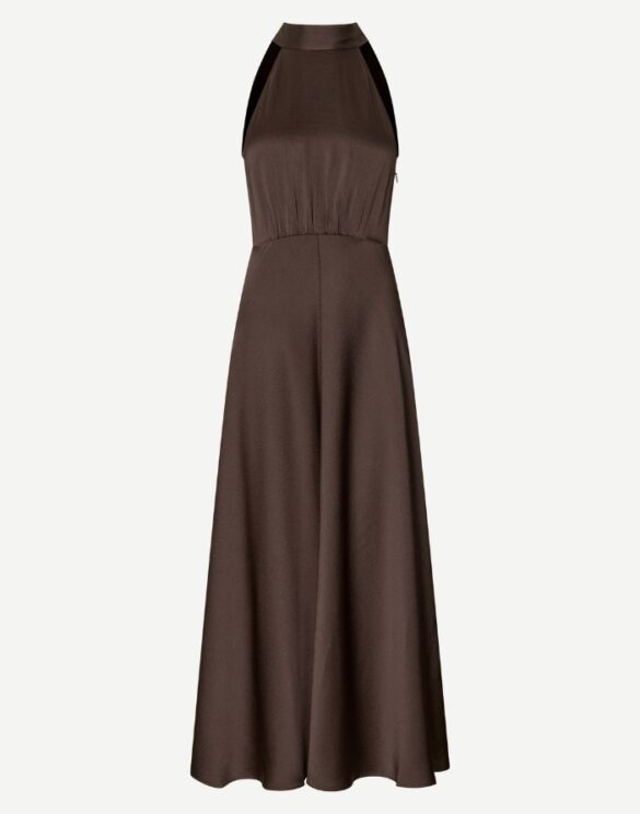 Samsøe Samsøe F20500071-BLACK COFFEE } Rheo Dress Black Coffee Women Dresses