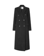 Samsoe Samsoe Falcon Wool Coat Black front view