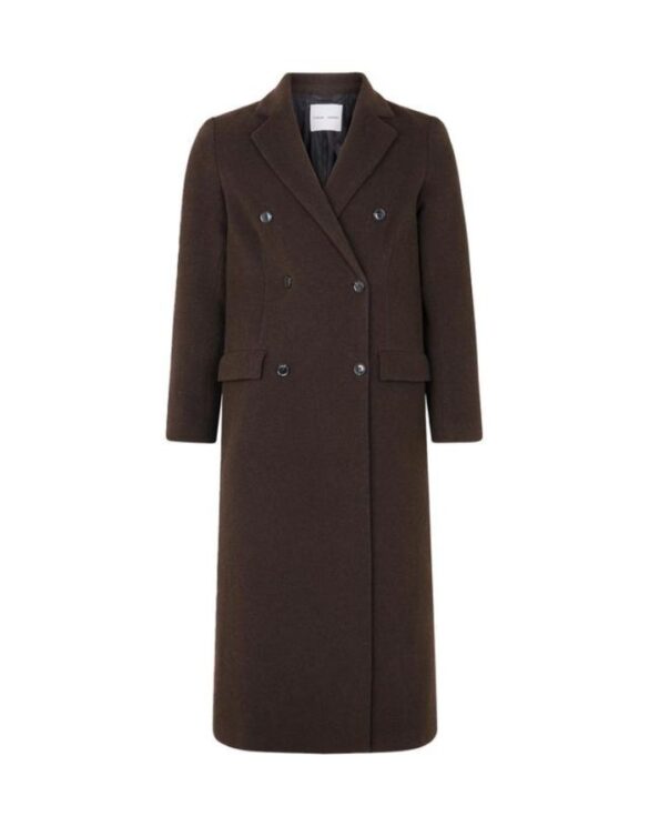 Samsoe Samsoe Falcon Wool Coat Mole womens coat flat
