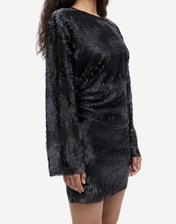 Samsøe Samsøe F25400114-BLACK } Saruby Dress Black Women Dresses