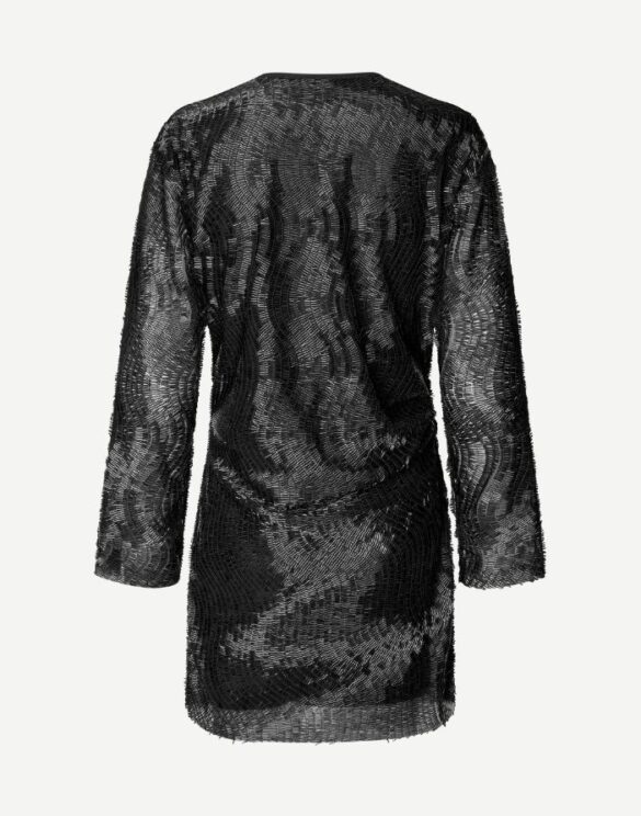 Samsøe Samsøe F25400114-BLACK } Saruby Dress Black Women Dresses