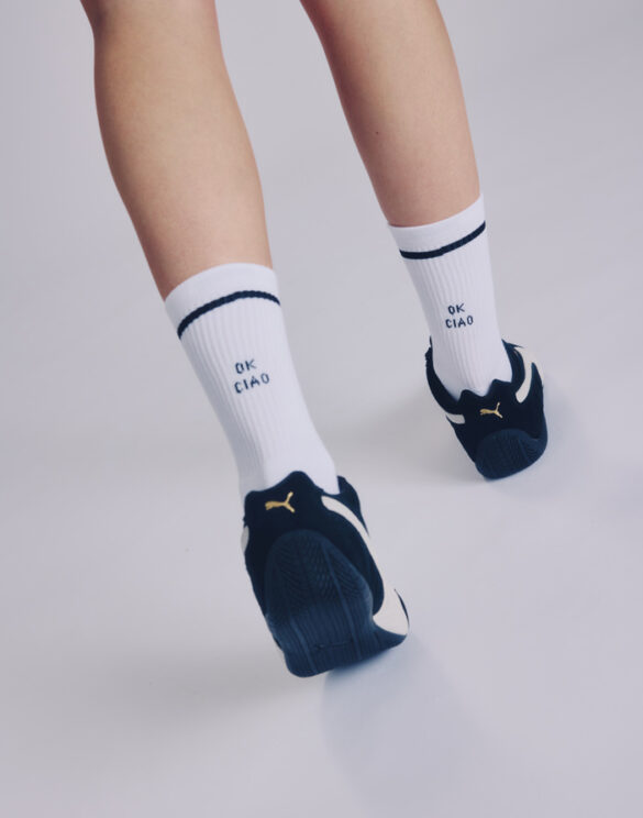 No Bad Days Club Accessories Socks Ok Ciao Retro Socks OKCIAO-RETRO-WHITE