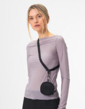 Pinqponq Mini Pouch Minikott Crinkle Must