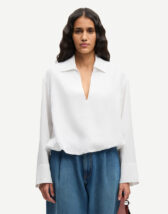 Samsøe Samsøe F26100024-WHITE } Sadaphne Shirt White Women Blouses and tops