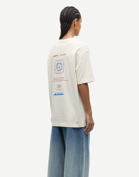 Samsøe Samsøe Meeste riided T-särgid Sagergei T-Särk Neutral Leisure U26100017-NEUTRAL LEISURE