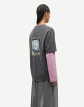 Samsøe Samsøe U26100015-BLACK TANLINE Sagergei Must T-Särk Tanline Meeste riided T-särgid