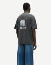 Samsøe Samsøe U26100015-BLACK TANLINE } Sagergei T-Shirt Black Tanline Men T-shirts