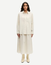 Samsøe Samsøe F26100088-BONE ST. Sathea Seelik Bone Stripe Naised Seelikud