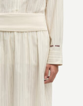 Samsøe Samsøe F26100088-BONE ST. } Sathea Skirt Bone Stripe Women Skirts