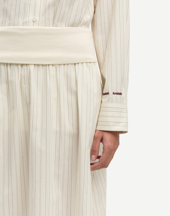 Samsøe Samsøe F26100088-BONE ST. } Sathea Skirt Bone Stripe Women Skirts