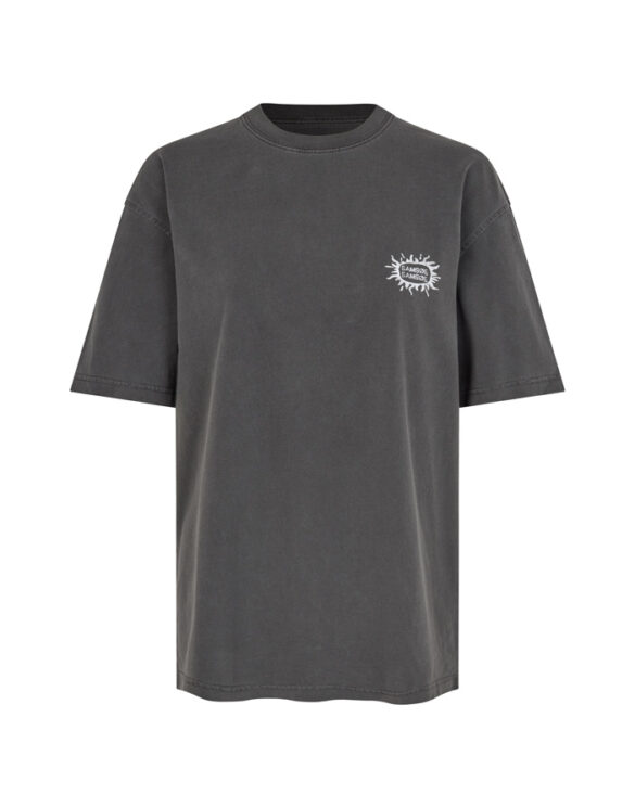 Samsøe Samsøe U26100015-BLACK TANLINE } Sagergei T-Shirt Black Tanline Men T-shirts