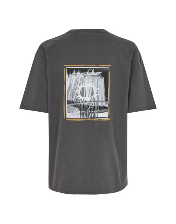 Samsøe Samsøe U26100015-BLACK TANLINE Sagergei Must T-Särk Tanline Meeste riided T-särgid