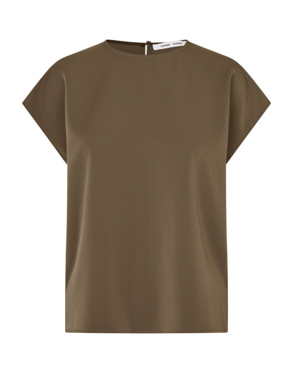 Samsøe Samsøe F26100021-MAJOR BROWN } Sahoy Top Major Brown Women Blouses and tops