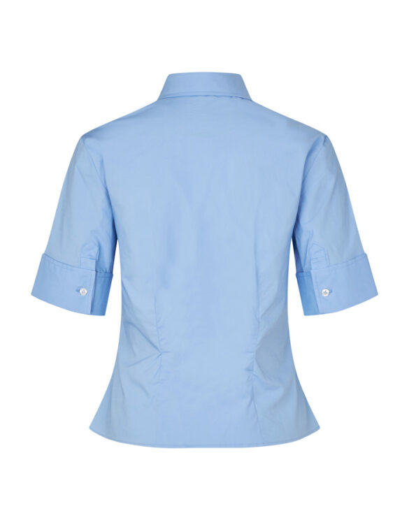 Samsøe Samsøe F26100034-BEL AIR BLUE } Sasky SS Shirt Bel Air Blue Women Blouses and tops
