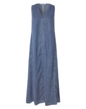 Samsøe Samsøe F26100094-MEDIUM DENIM BLUE } Saskylar Dress Medium Denim Blue Women Dresses
