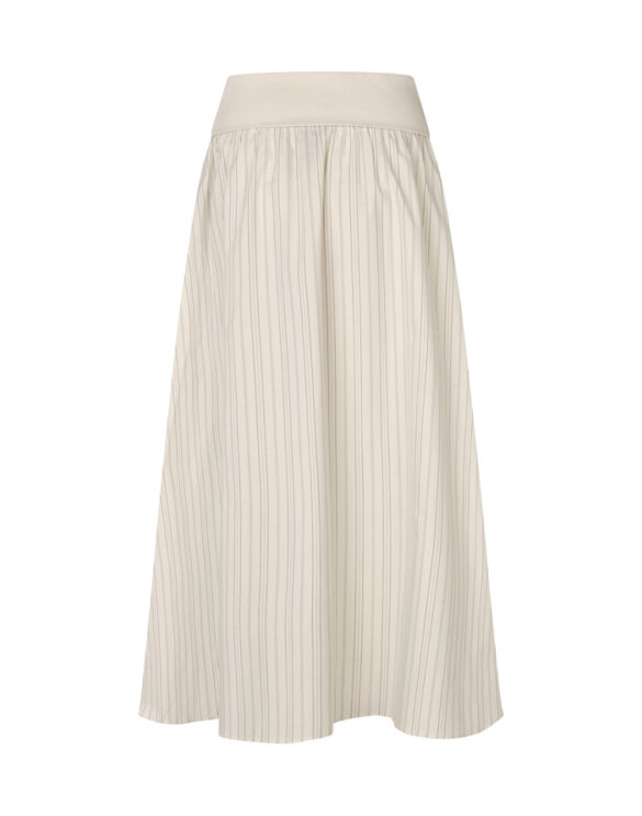 Samsøe Samsøe F26100088-BONE ST. } Sathea Skirt Bone Stripe Women Skirts