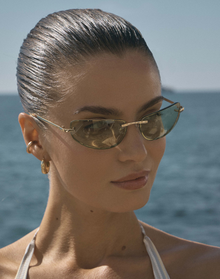 Le Specs Bubbles Gold Moss Sunglasses | New In | Watch Wear