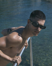 Le Specs Glaciem Black Sunglasses lifestyle image