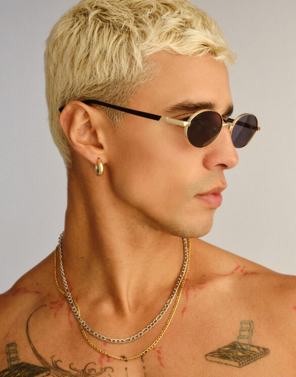 Le Specs LSU2627920 Icicle Bright Gold Päikeseprillid Aksessuaarid Prillid Päikeseprillid