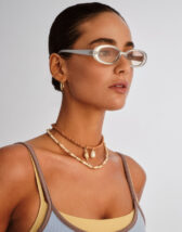 Le Specs LSP2652346 Outta Love Silver Pearl Päikeseprillid Aksessuaarid Prillid Päikeseprillid