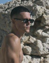 Le Specs Pilferer Black Sunglasses lifestyle shot
