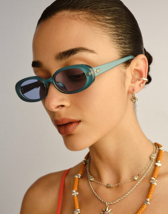 Le Specs LWF2627912 Outta Love Blue Pearl Wide Fit Sunglasses Accessories Glasses Sunglasses