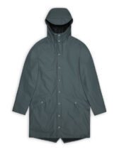 Rains 12020-153 Dark Grey Long Jacket Dark Grey Men Women  Outerwear Outerwear Rain jackets Rain jackets