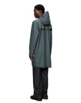Rains 12020-153 Dark Grey Long Jacket Dark Grey Vihmajakk Meeste riided Naised Ülerõivad  Vihmajakid