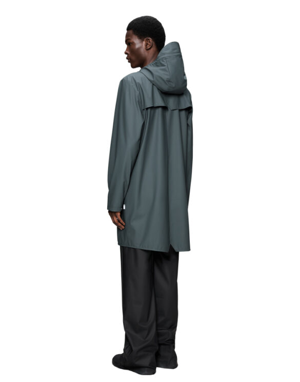 Rains 12020-153 Dark Grey Long Jacket Dark Grey Vihmajakk Meeste riided Naised Ülerõivad  Vihmajakid