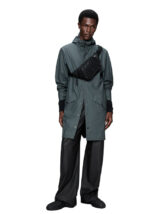 Rains 12020-153 Dark Grey Long Jacket Dark Grey Vihmajakk Meeste riided Naised Ülerõivad  Vihmajakid