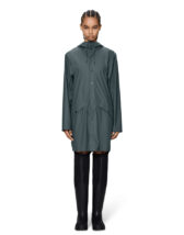Rains 12020-153 Dark Grey Long Jacket Dark Grey Men Women  Outerwear Outerwear Rain jackets Rain jackets