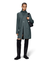 Rains 12020-153 Dark Grey Long Jacket Dark Grey Men Women  Outerwear Outerwear Rain jackets Rain jackets