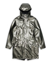 Rains 12020-150 Raven Long Jacket Raven Men Women  Outerwear Outerwear Rain jackets Rain jackets