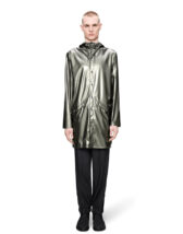 Rains 12020-150 Raven Long Jacket Raven Vihmajakk Meeste riided Naised Ülerõivad  Vihmajakid