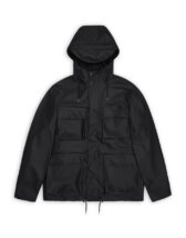 Rains 12210-01 Black Pocket Jacket Black Men Women  Outerwear Outerwear Rain jackets Rain jackets