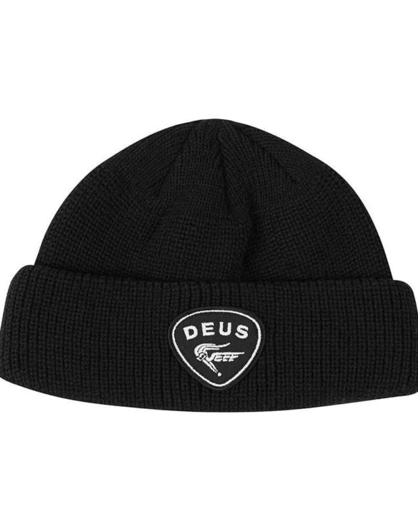Deus Ex Machina kootud müts Aparto Beanie Black. Soe meeste talvemüts.