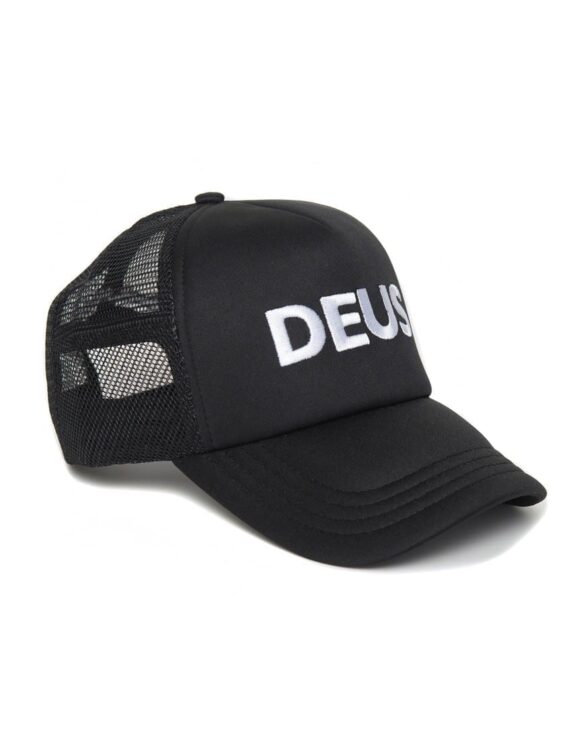 Deus Ex Machina signatuur Caps Trucker Black reguleeritav meeste nokamüts.