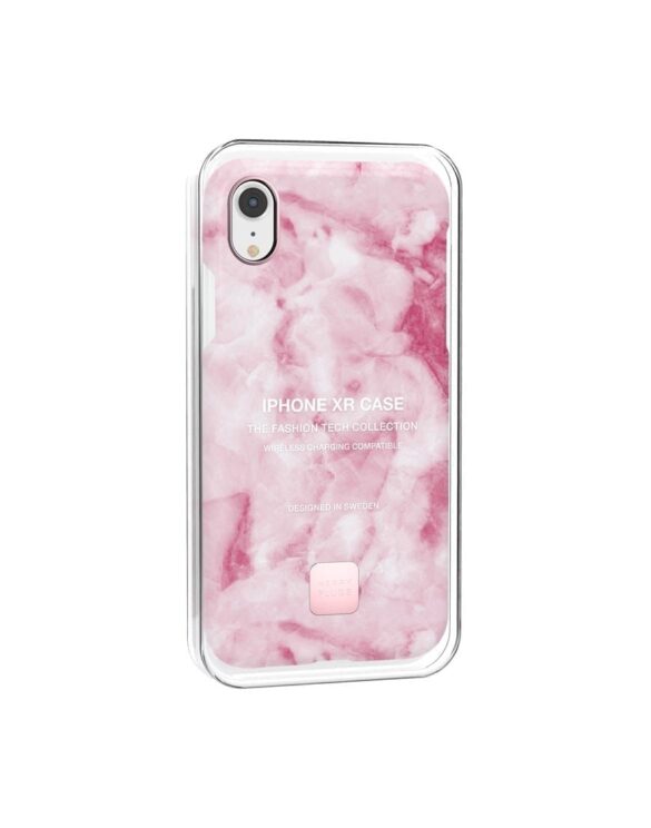 iPhone X/XS telefoniümbris (roosa marmor)