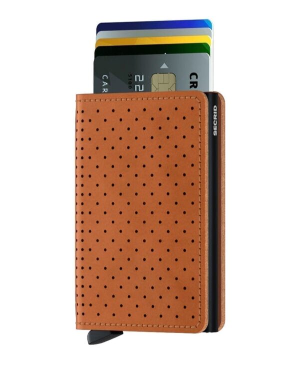 Slimwallet Perforated Cognac | Secrid wallets & card holders